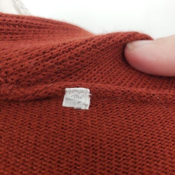 CONTEMPORAINE BY SIMMONS Rust Cardigan Open Front Knit Long Sleeve Casual XS - Picture 10 of 11